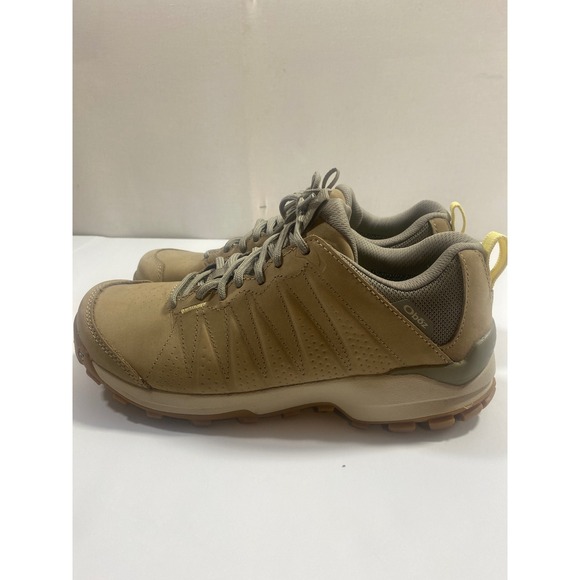Oboz ACT Women's Hiking Trail Shoes Low Top Lace Up Tan Yellow Accent Size 8.5 - Picture 1 of 8